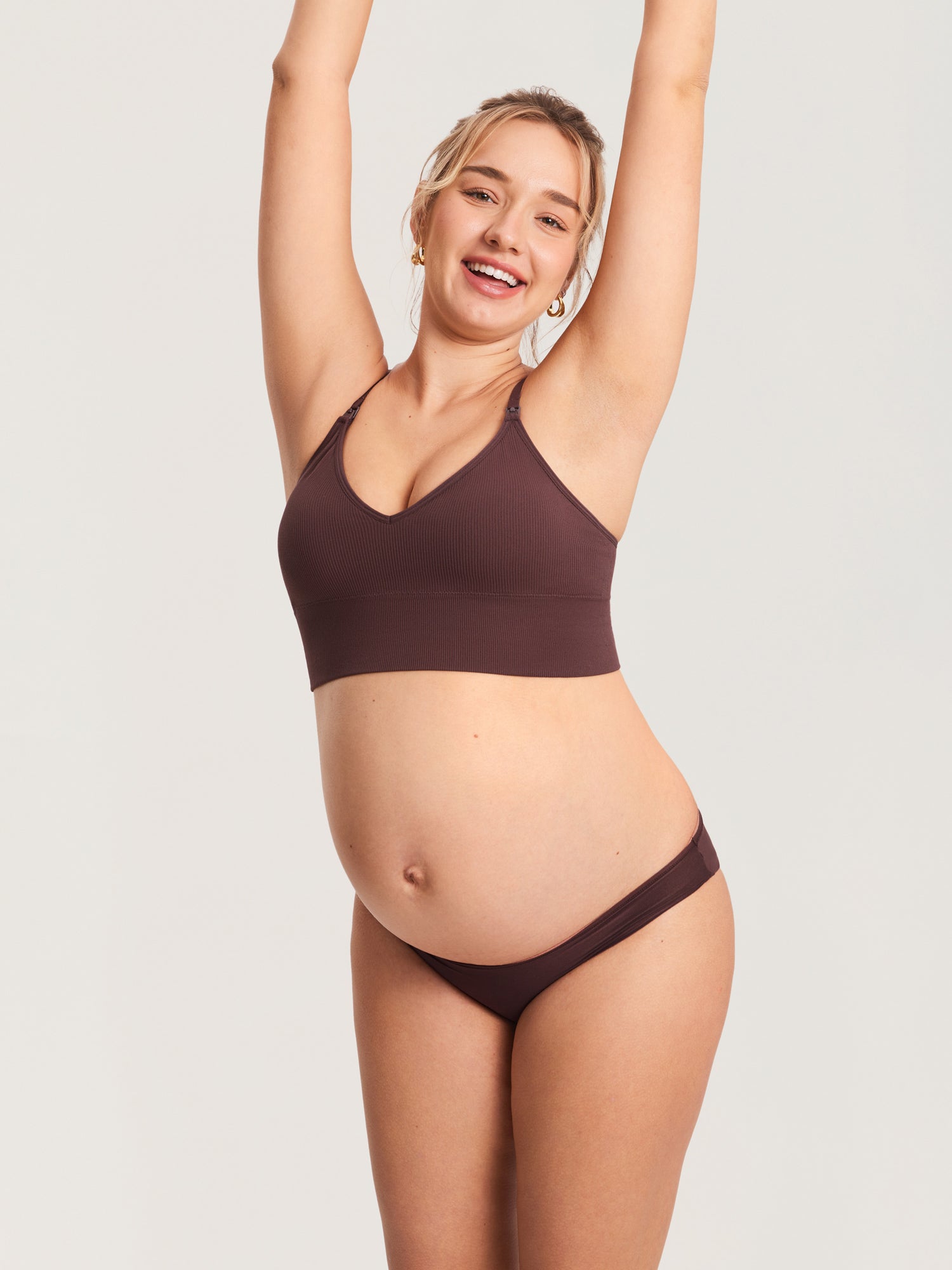 Ribbed V Neck Nursing Bralette