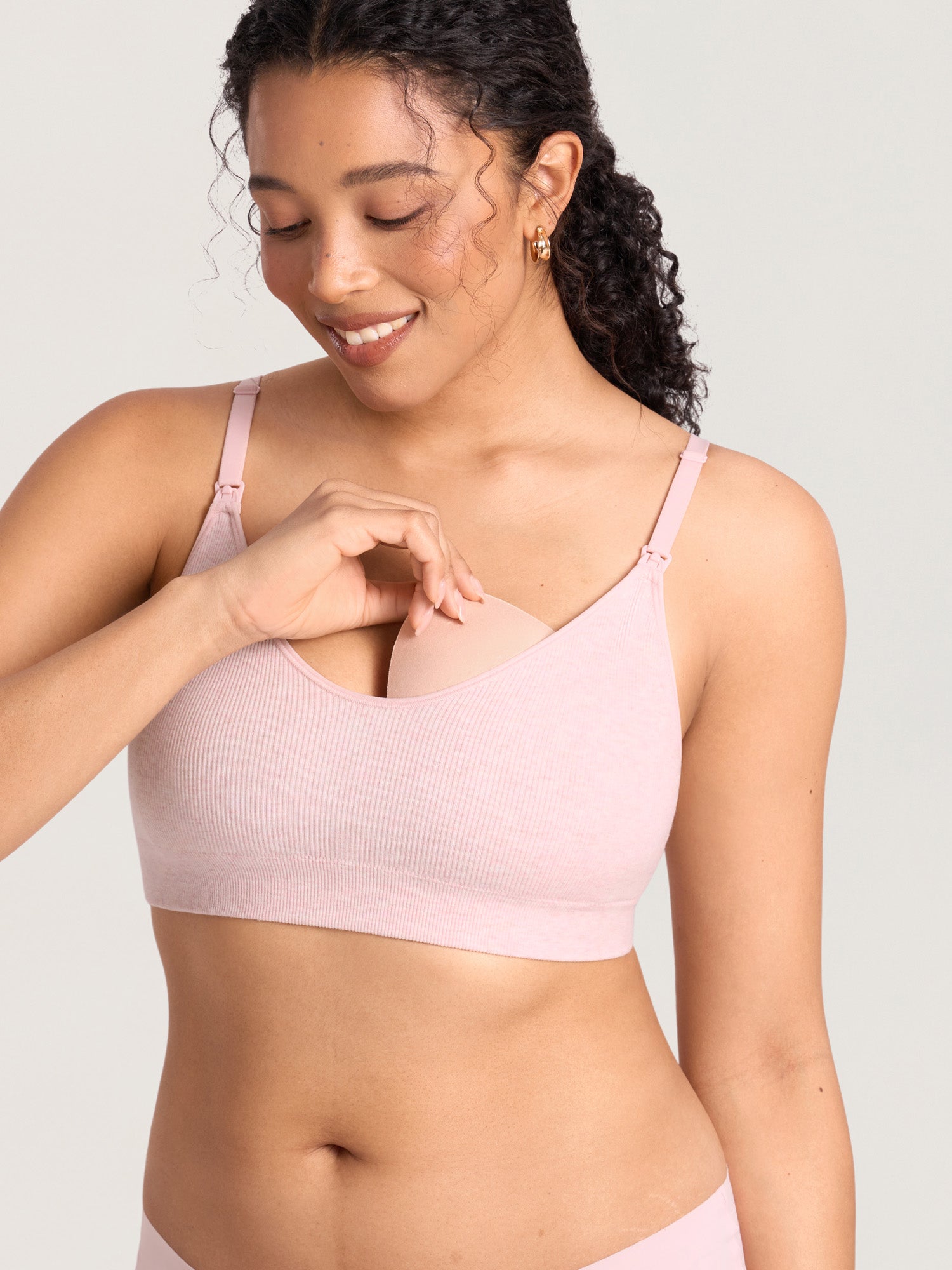 Ribbed Cotton Nursing Bralette