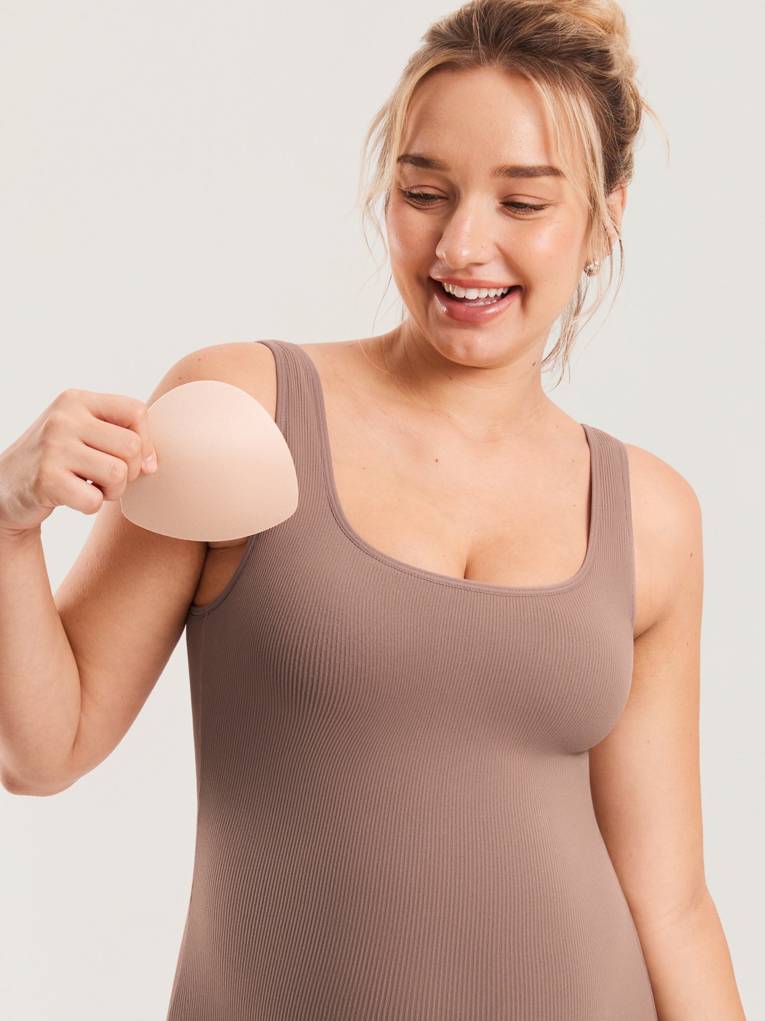 Ribbed Square Neck Maternity Romper