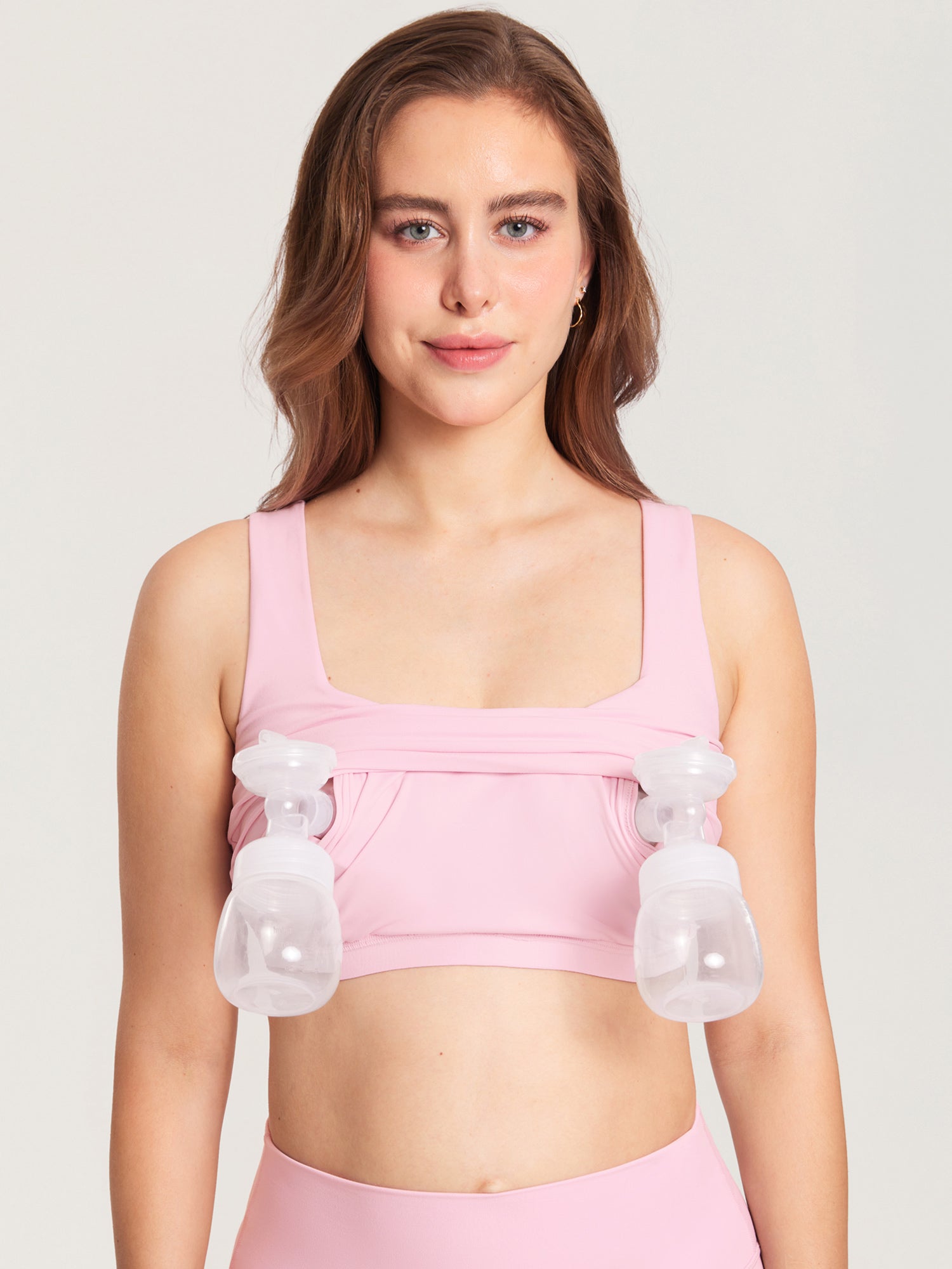 MOMANDA Women's Natrelax® Pumping Crop Tank Top Sweet Pink