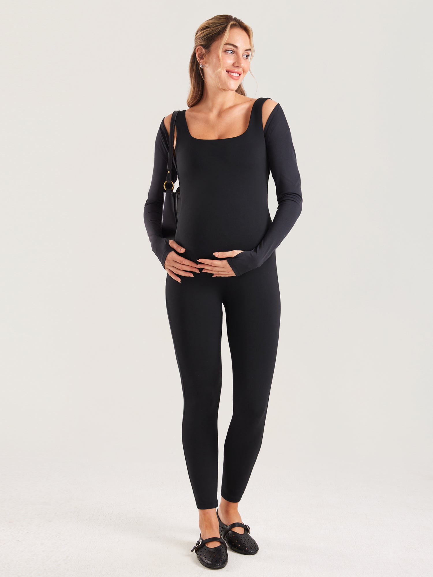 MOMANDA Women's Natrelax® Maternity Jumpsuit, TITLE_BUMP-CHIC Black