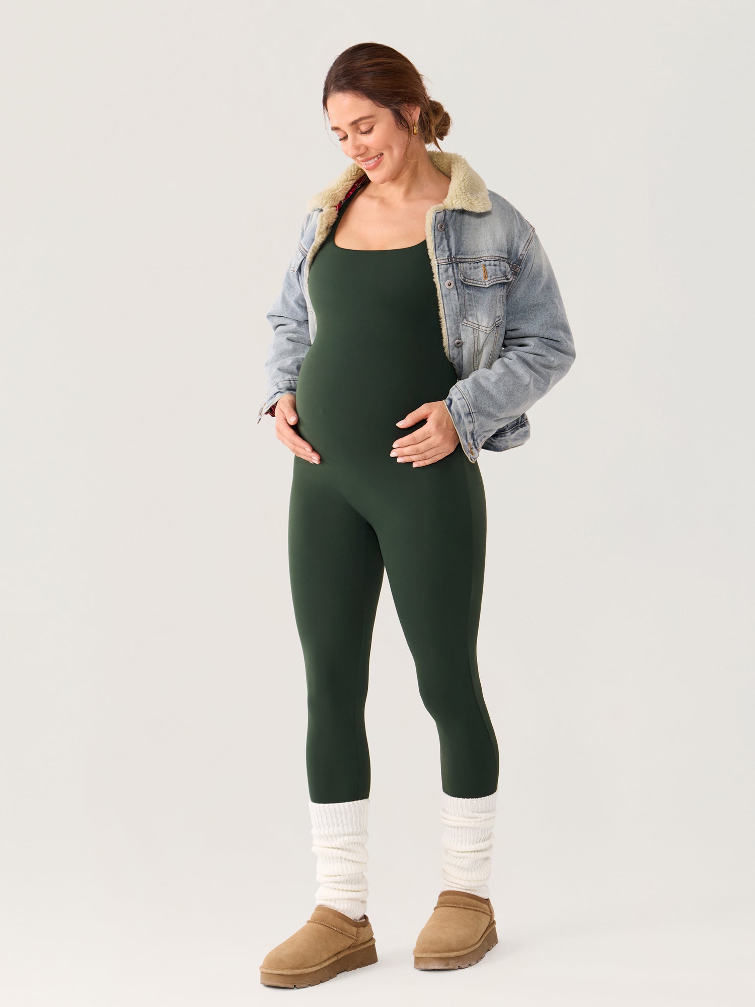 MOMANDA Women's Natrelax® Maternity Jumpsuit, TITLE_BUMP-CHIC Legend Green