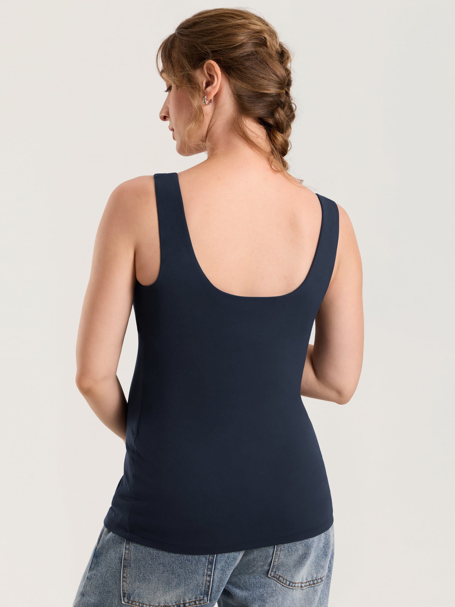 MOMANDA Naterlax® V Neck Nursing Tank Top Twilight Blue