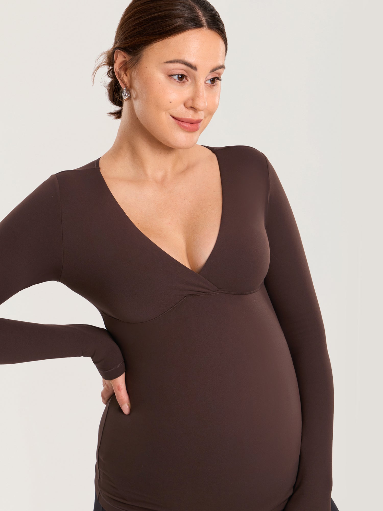 AirSoft Crossover Maternity & Nursing Top - Long Sleeves