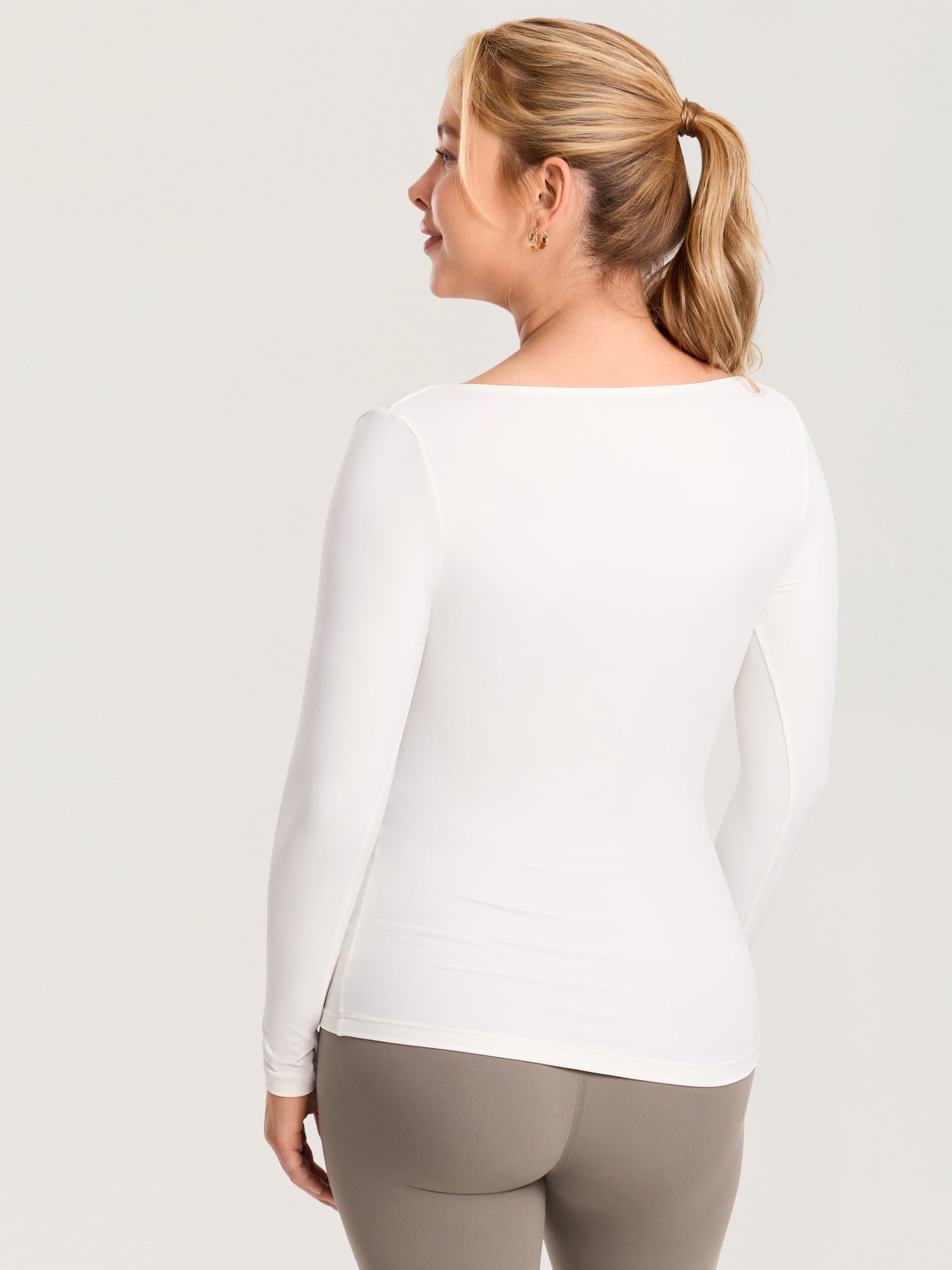 AirSoft Square Neck Maternity Top - Long Sleeves