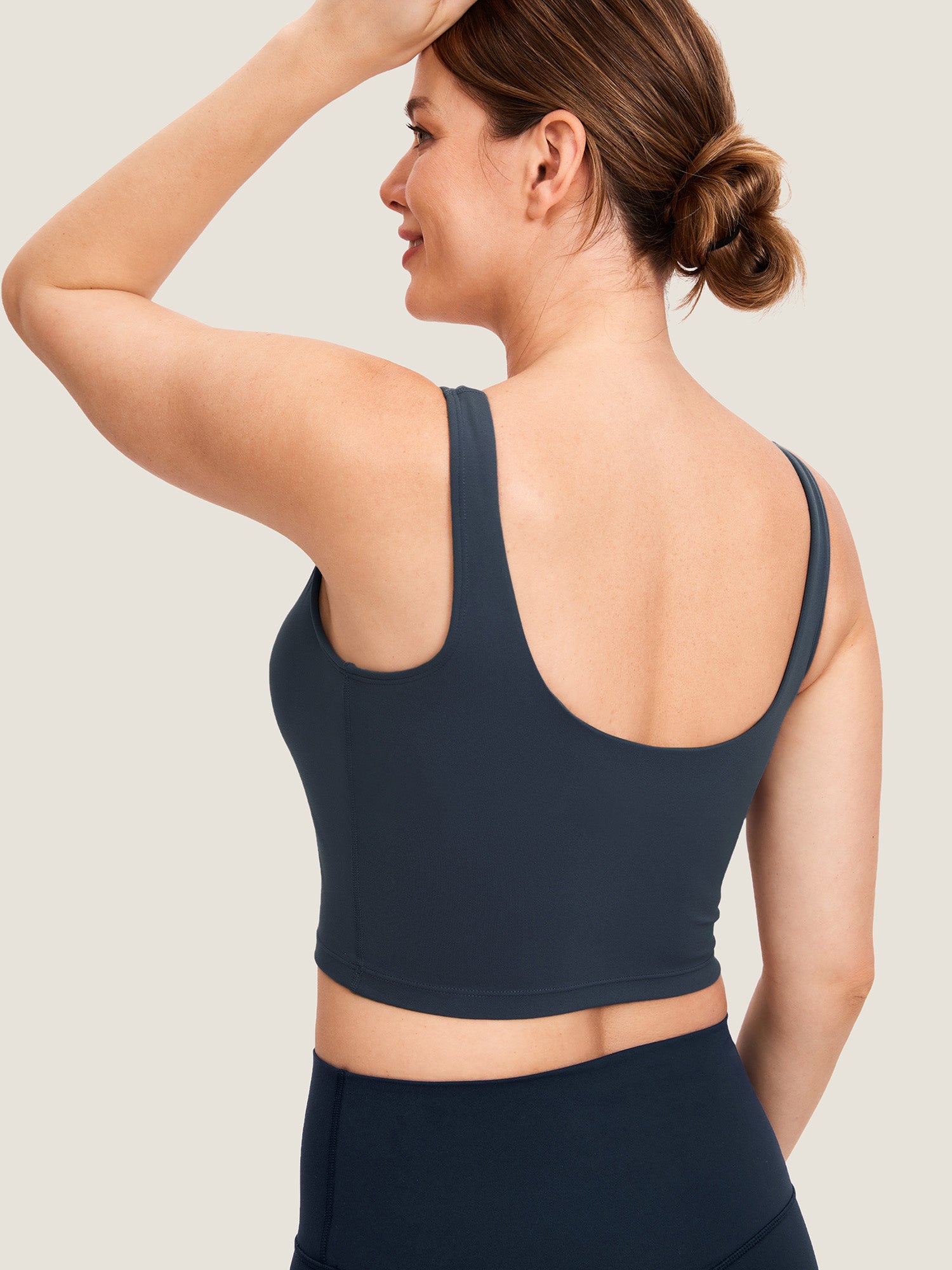 MOMANDA Women's Natrelax® Nursing Crop Tank Top Twilight Blue