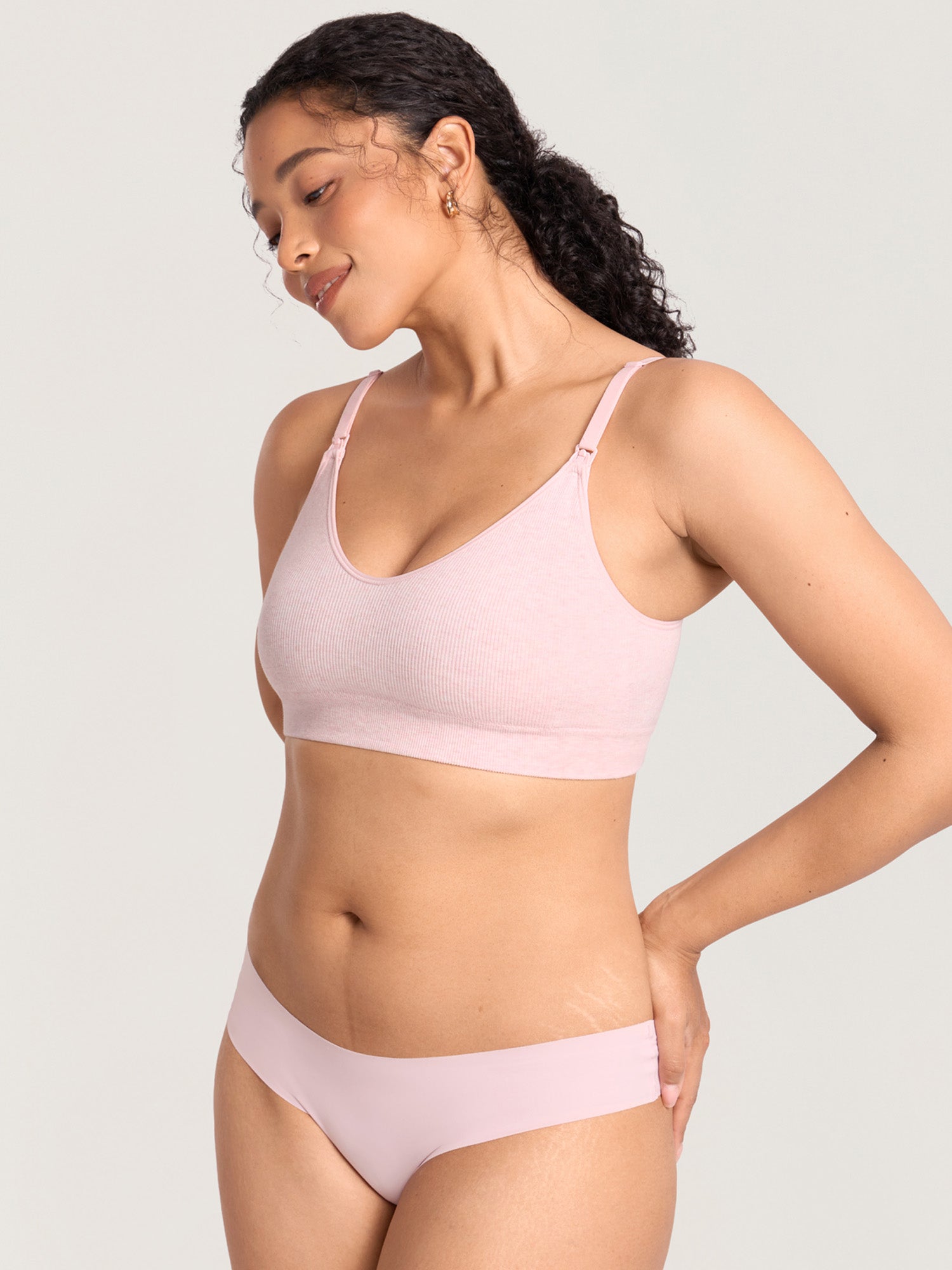 Ribbed Cotton Nursing Bralette
