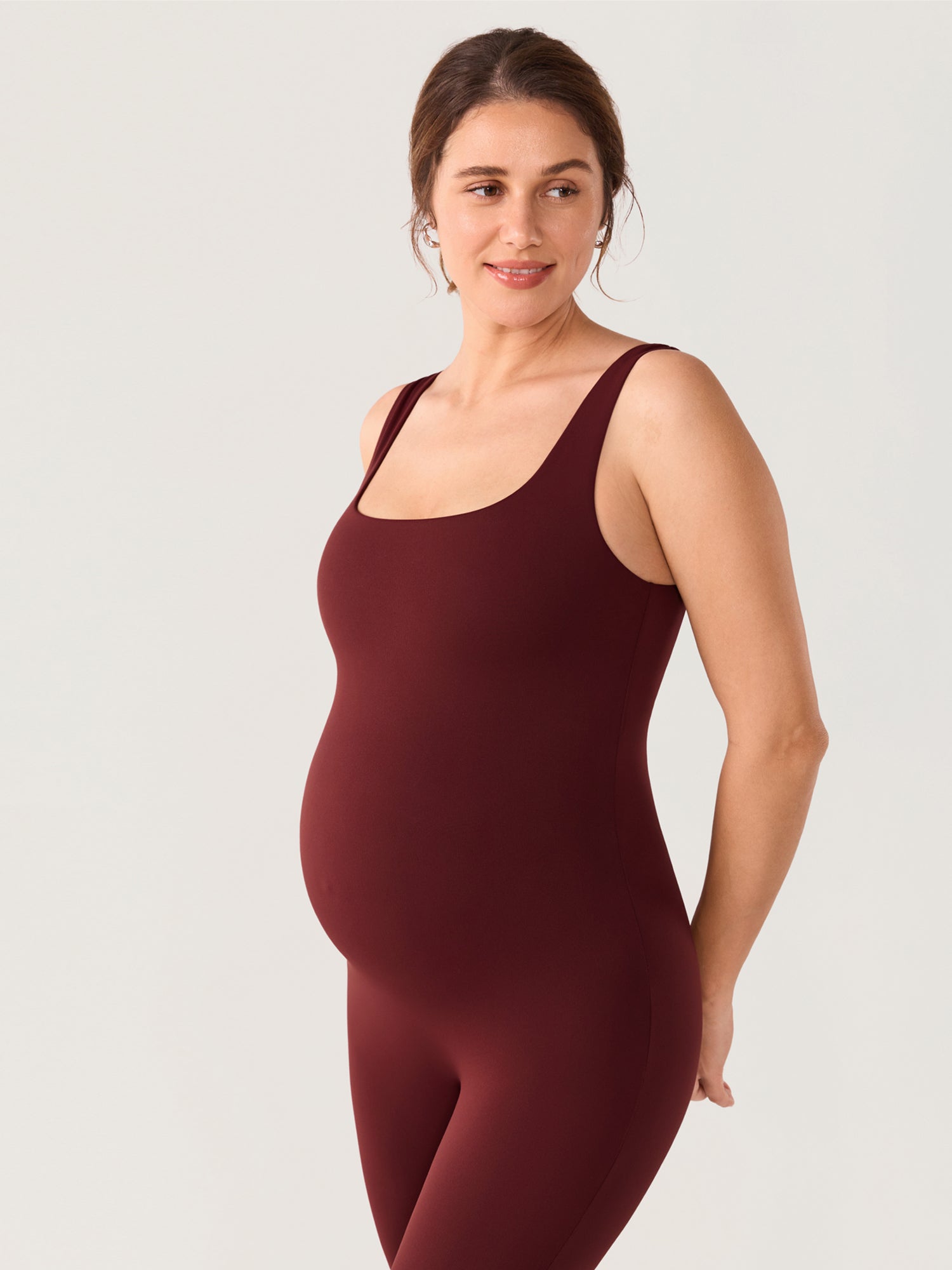 MOMANDA Women's Natrelax® Maternity Jumpsuit, TITLE_BUMP-CHIC Red Merlot