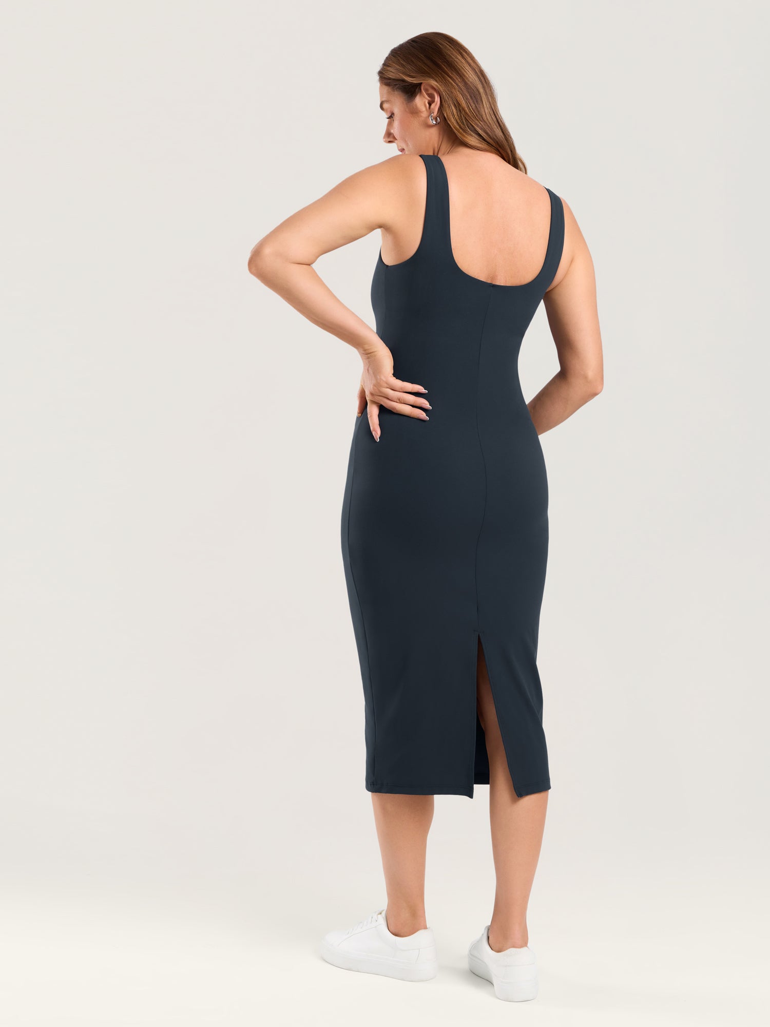 Natrelax® Bodycon Maternity Midi Dress - Back Slit