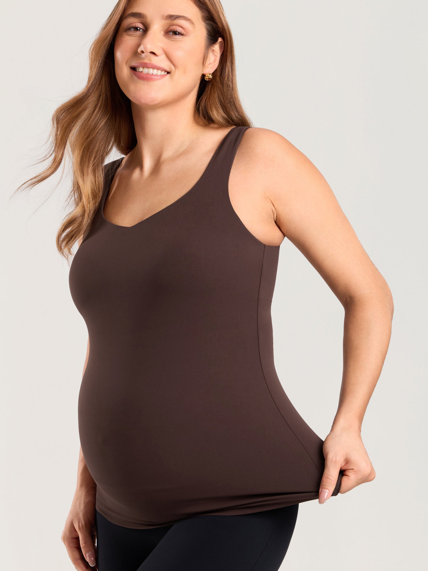 MOMANDA Naterlax® V Neck Nursing Tank Top Twilight Blue