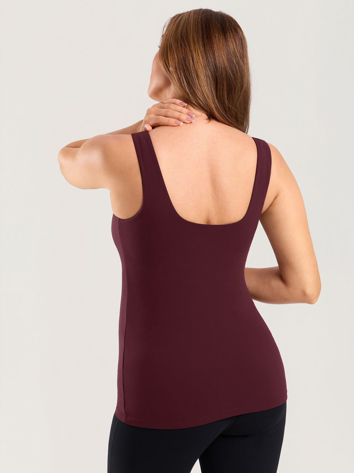 MOMANDA Naterlax® V Neck Nursing Tank Top Ripe Plum