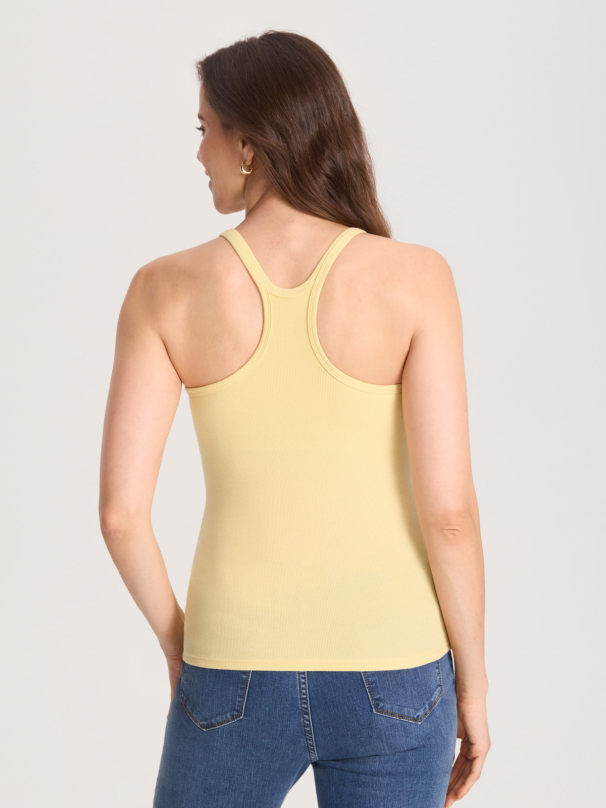 Cotton Rib Crew Neck Maternity Tank Top
