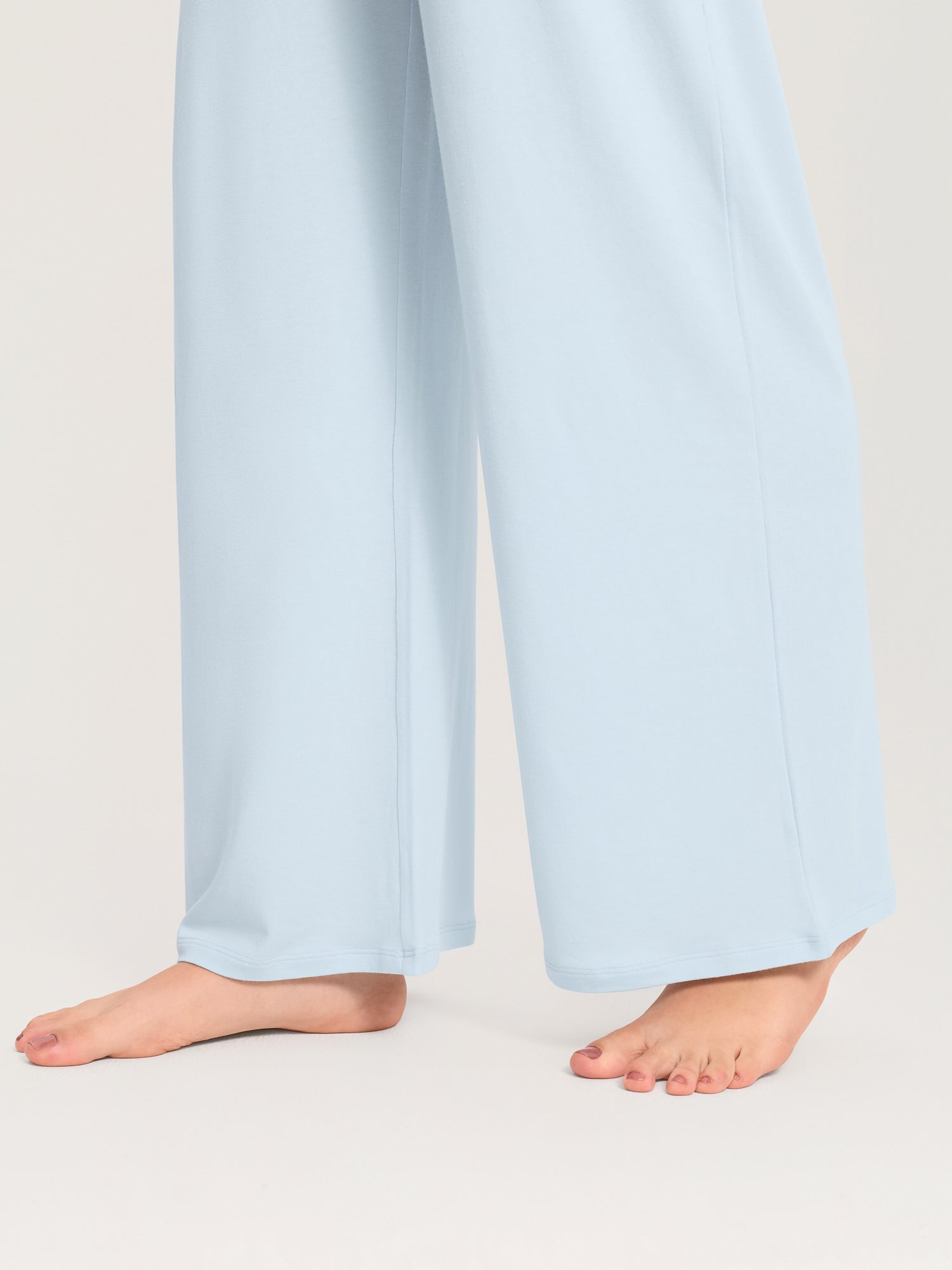 Modal Cotton Foldover Wide-Leg Pants 28.5"