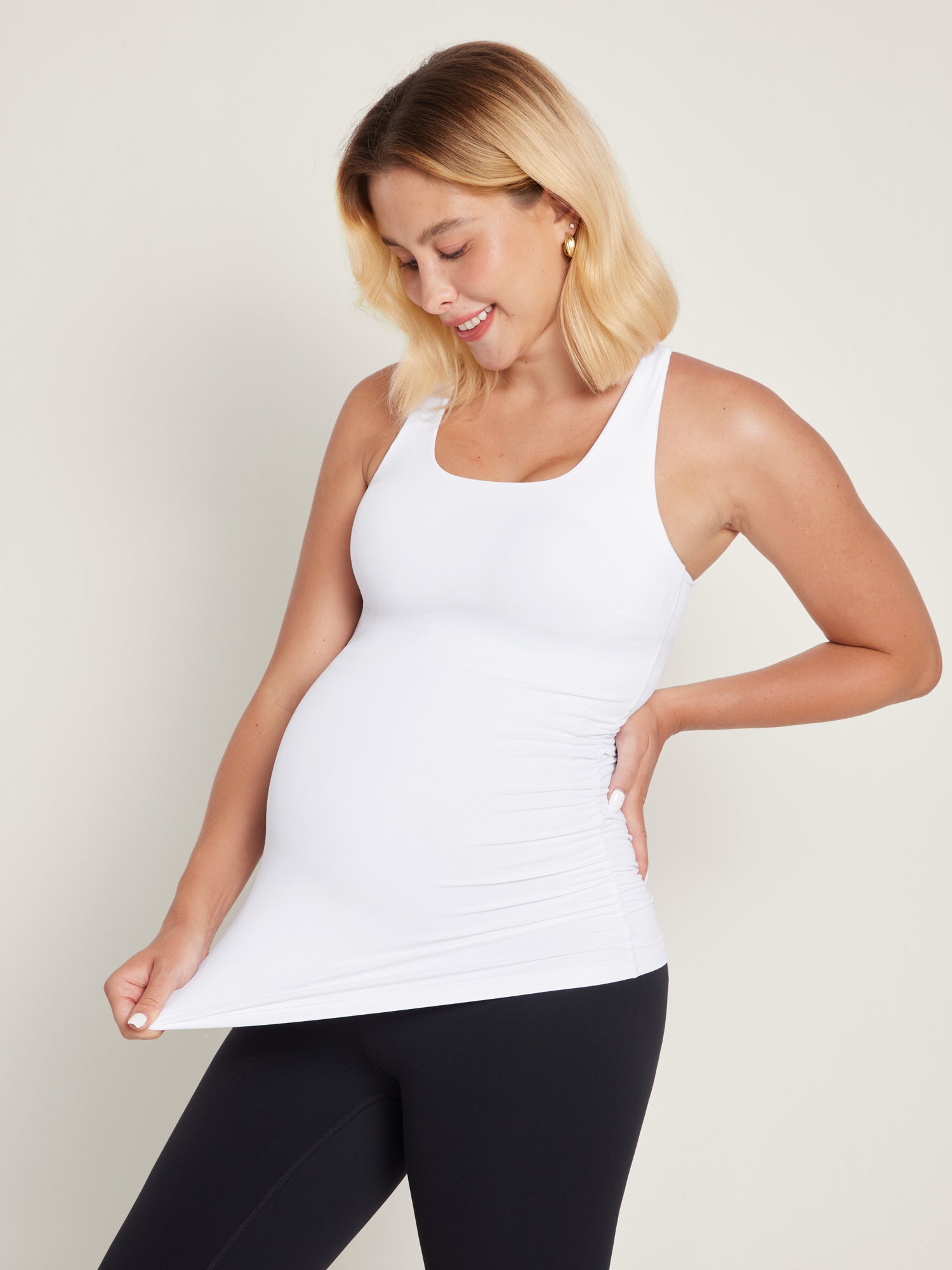 Natrelax® Racerback Maternity Tank - Ruched Sides